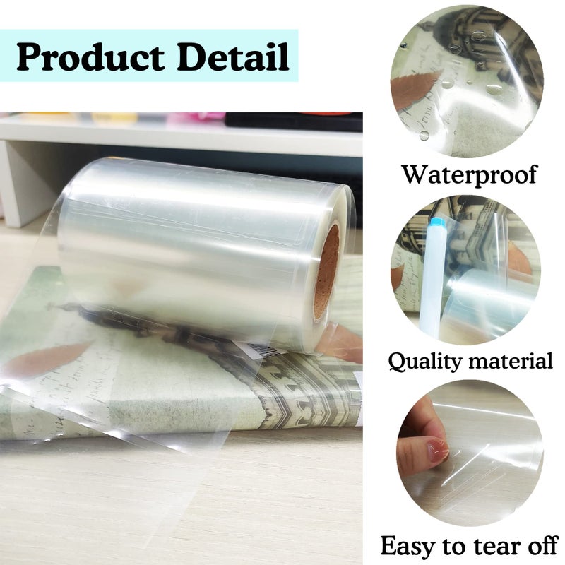 SMARSTICKER 1000 Pcs Clear Waterproof Label Protector Shields-1 1/2"Hx3 1/2"W Gloss Finish Vinyl Transparent Address Library Book Repair Tape Label Rectangular Numbers Barcode Shields in Office Class Supermarket - Image 2